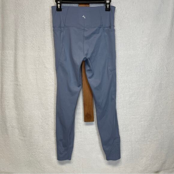 Joy Lab Light Blue High Rise Perforated Cropped Leggings Size M - Picture 4 of 11